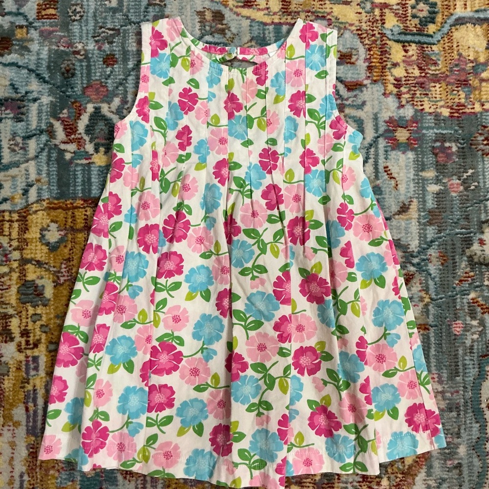 Gymboree Tennis Match Easter spring summer pink blue white floral dress 2T